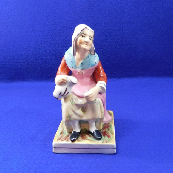 Antique Old Staffordshire Ware Woman with Pitcher Figurine England - as is - Picture 1 of 10